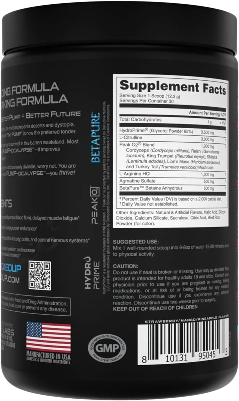 Pump-Ocalypse Miami | Nitric Oxide and L Arginine Supplement with Citrulline Mal