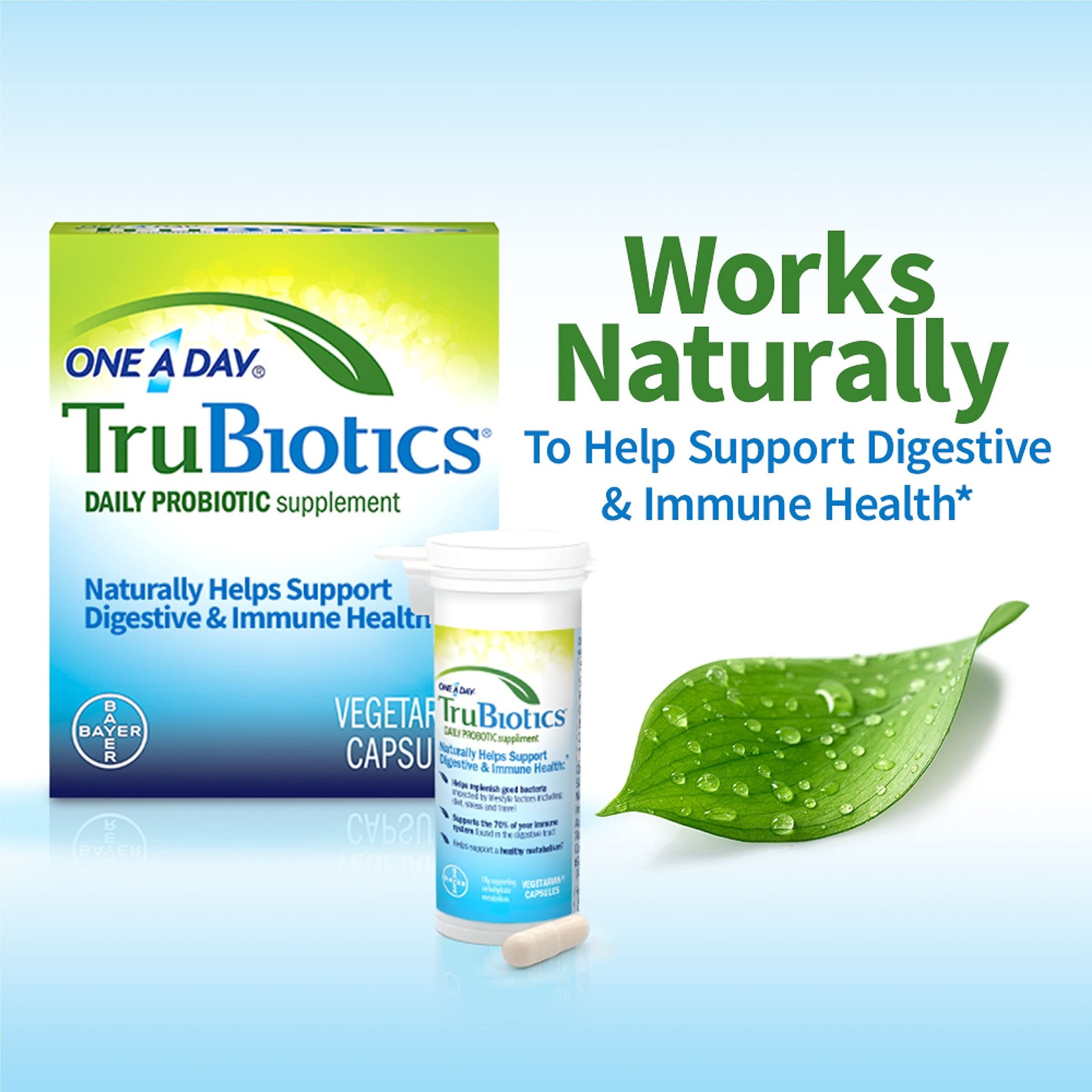 TruBiotics Daily Probiotic, 60 Capsules – Gluten Free, Soy Free Digestive + I…