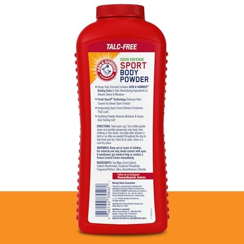 Arm & Hammer Sport Body Powder, Powder for 12 Ounce (Pack of 1), B0B1VTR8PH