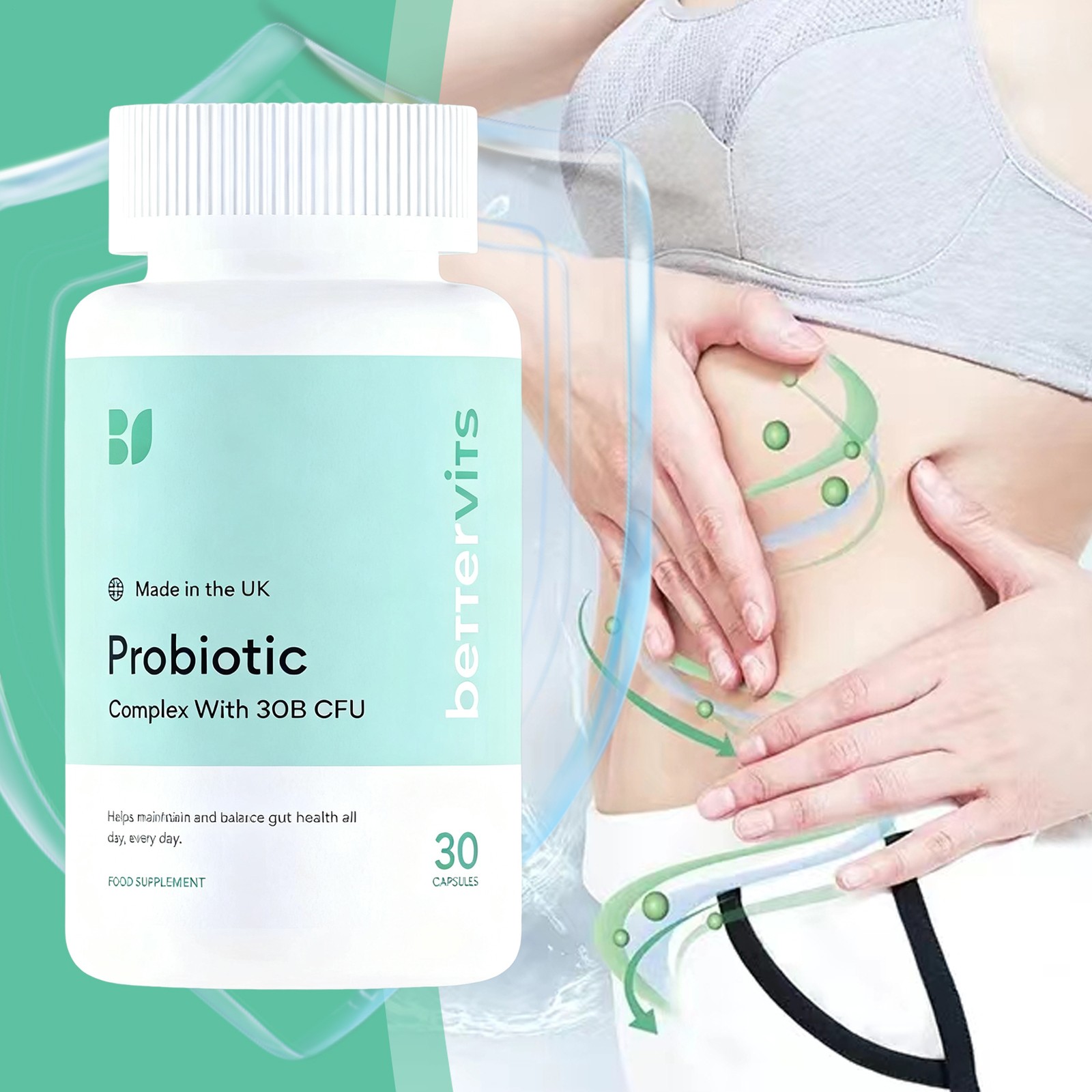 Complex Probiotic Bettervits – Gut Health – 30B CFU – Best Gut Health Supplement