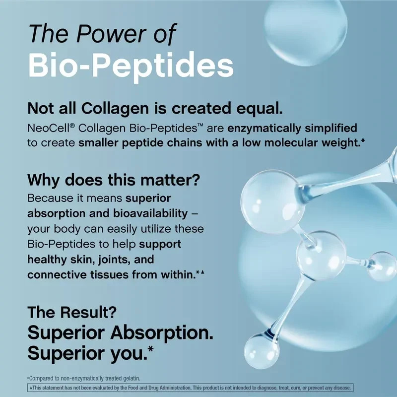 NeoCell Collagen Peptides Powder 20oz – Grass-Fed with 18 Amino Acids