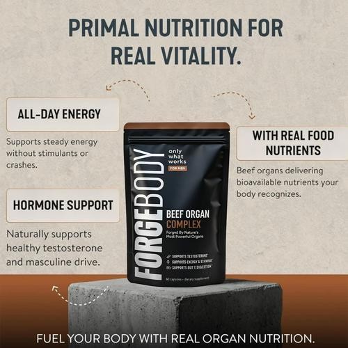 FORGEBODY® Beef Organ Complex 60 Capsules – Grass Fed Beef Organ Supplement