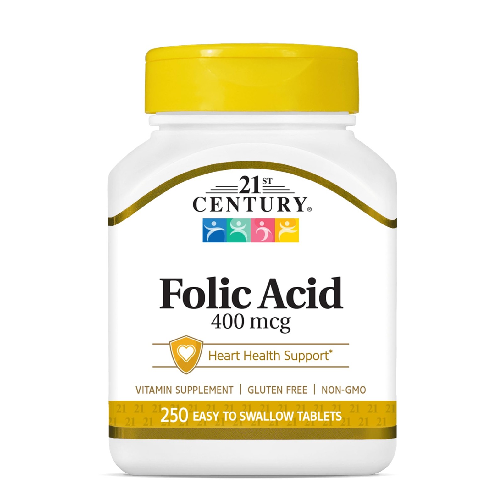 21st Century Folic Acid 400 mcg Tablets, 250 Count 250 (Pack of 1)