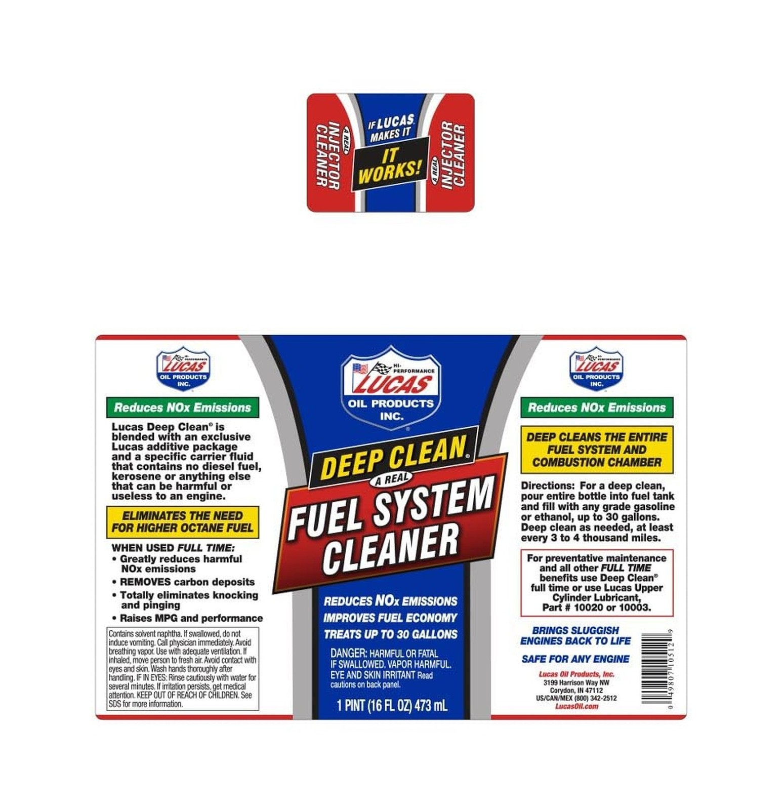 Lucas Oil 10512-12PK Deep Clean Fuel System Cleaner – 16 oz., (Case of 12)