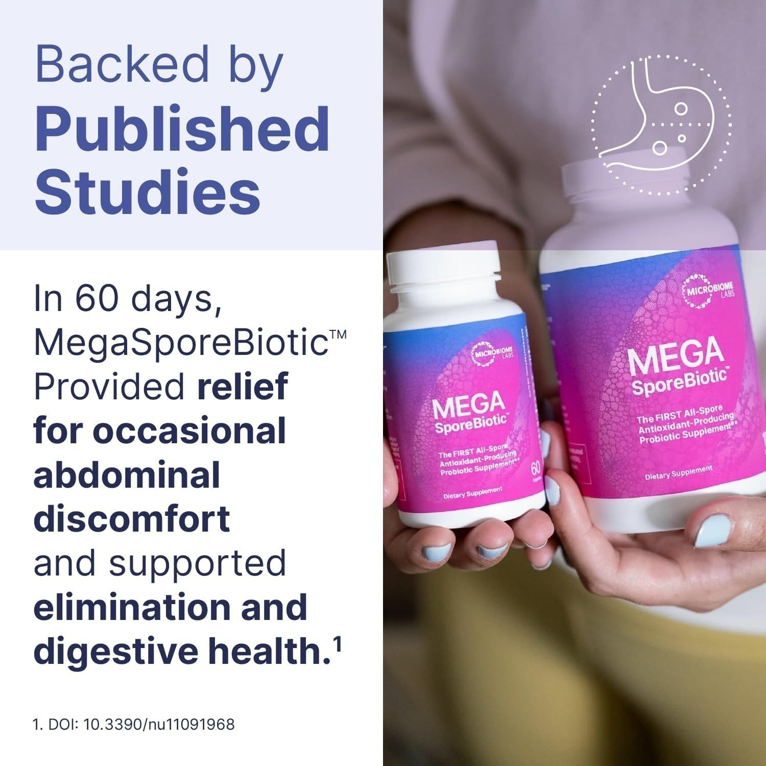 1-3PACK Microbiome Labs MegaSporeBiotic | Spore-Based Probiotic for Gut Vitality