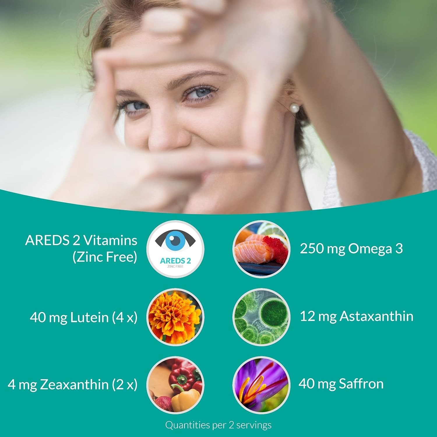 UpNourish AREDS 2+ – Advanced Eye Vitamin Supplement for Macular Health and D…