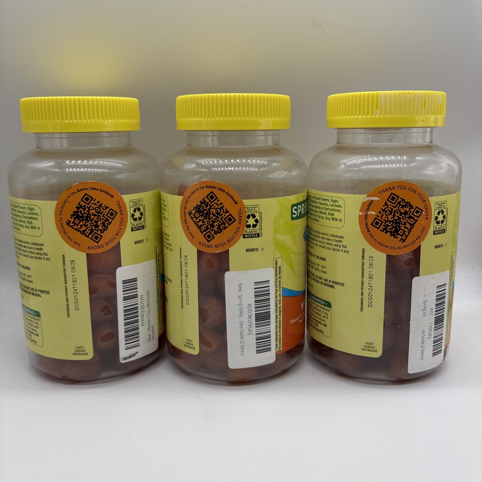 Spring Valley Zero Sugar Vitamin C PK. 3 – 250mg 120gummies EXP: 06/2026 Ref.286