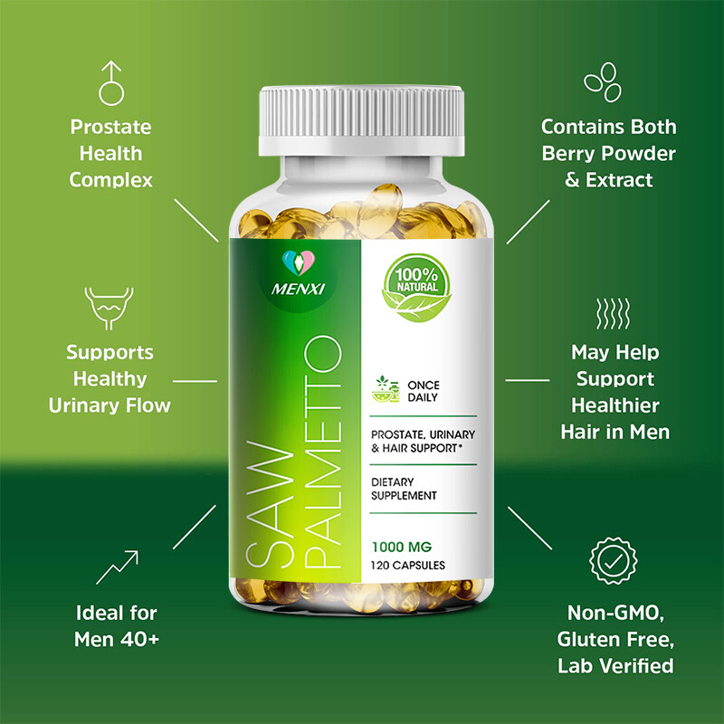 1/2/4Pack SAW PALMETTO Capsule 1000mg Prostate & Urinary Tract Health Supplement
