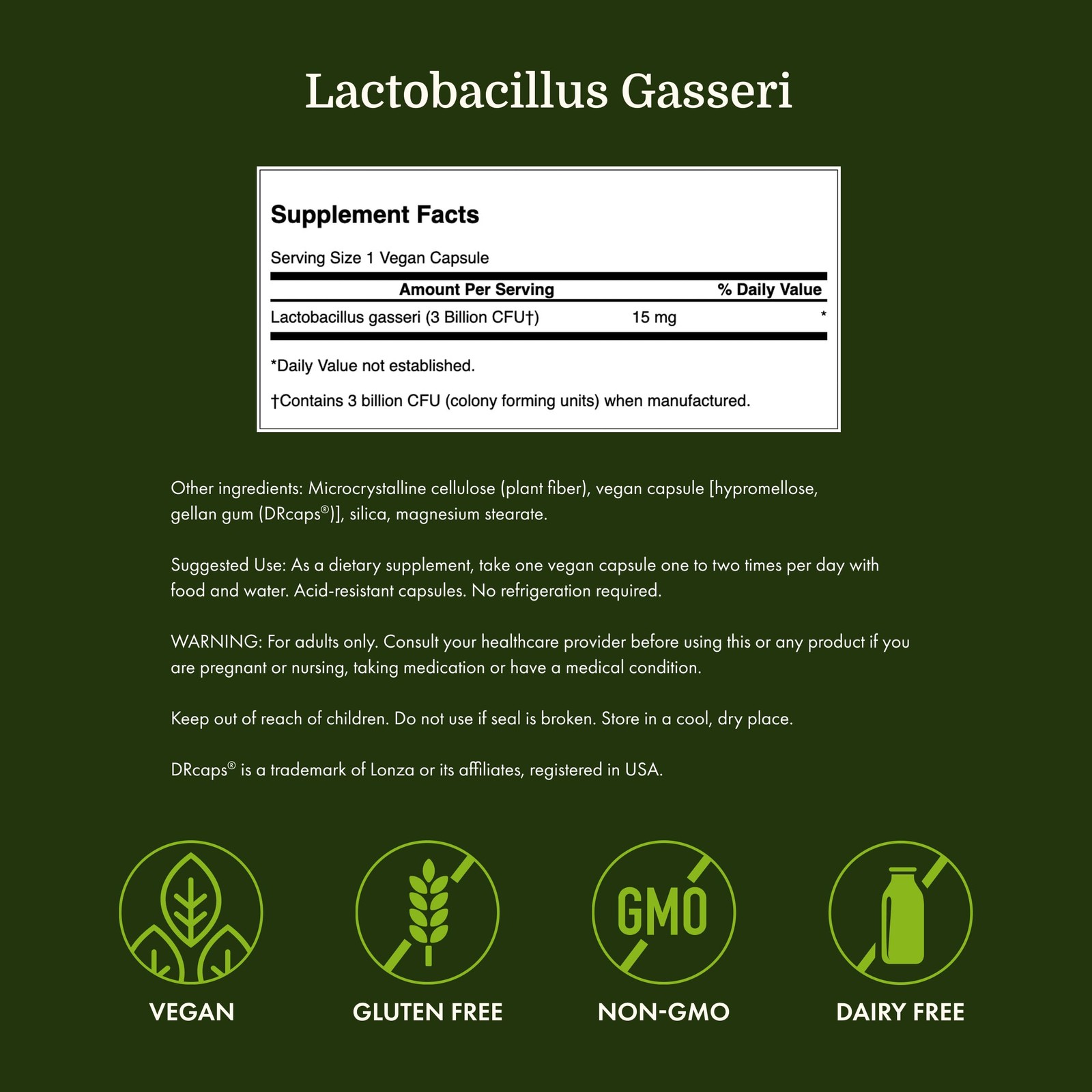 Swanson Lactobacillus Gasseri Probiotic for Adults 60 Count (Pack of 1)