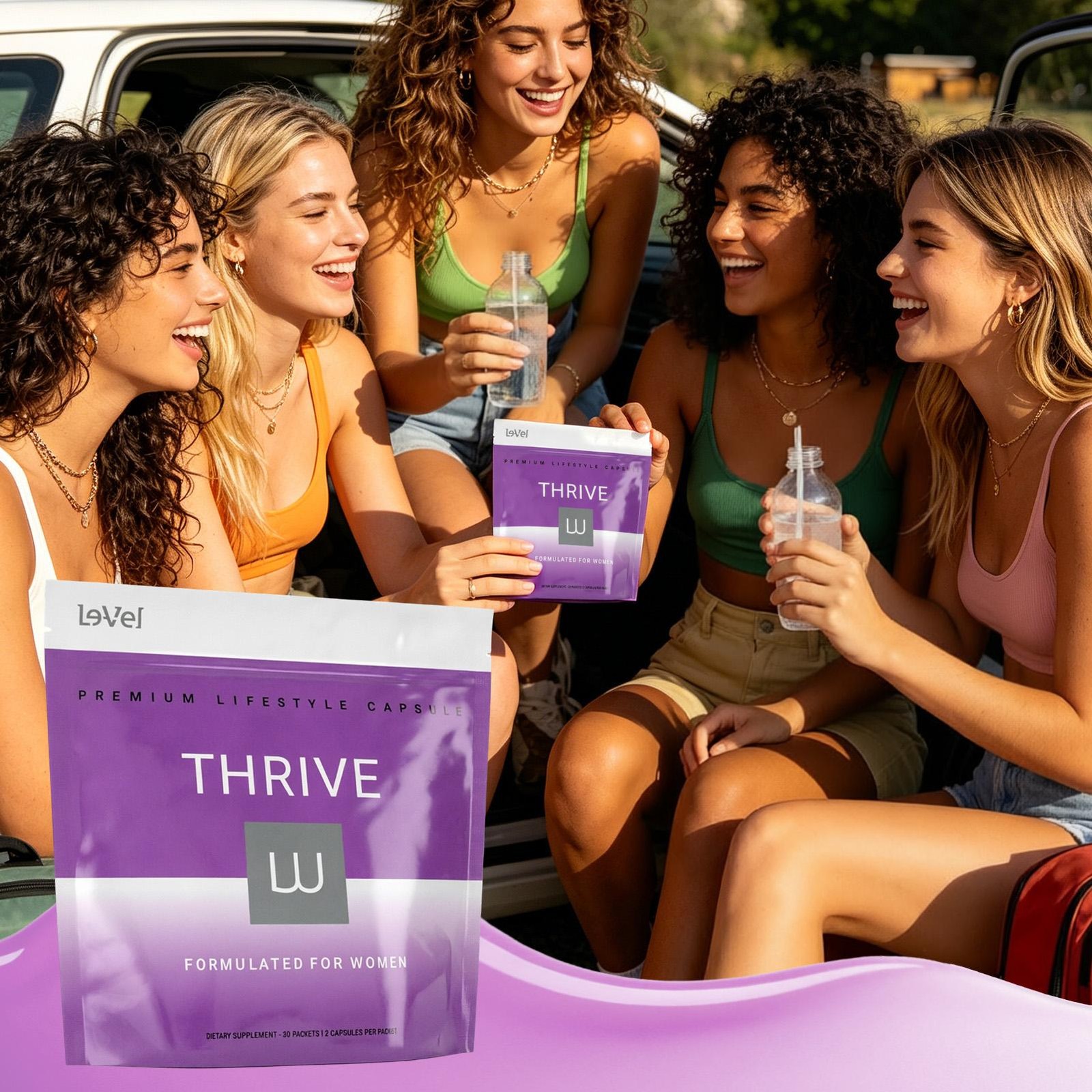 3 Pack Le-Vel Thrive Women Premium Lifestyle Capsules Total 180 Count Nutrient S