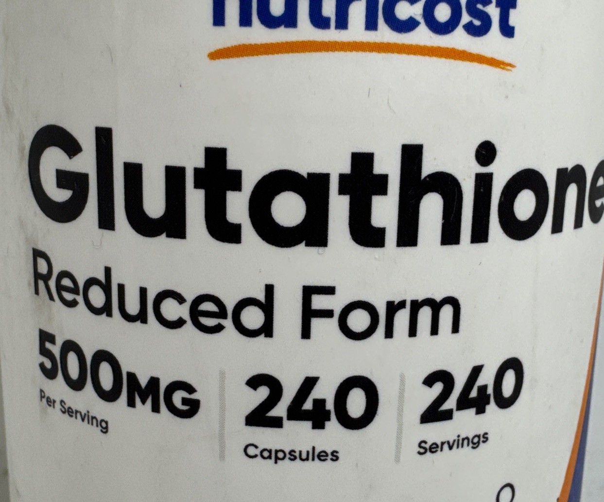 Nutricost Glutathione 500 mg 240 Capsules Exp 02/2028-New-US Seller