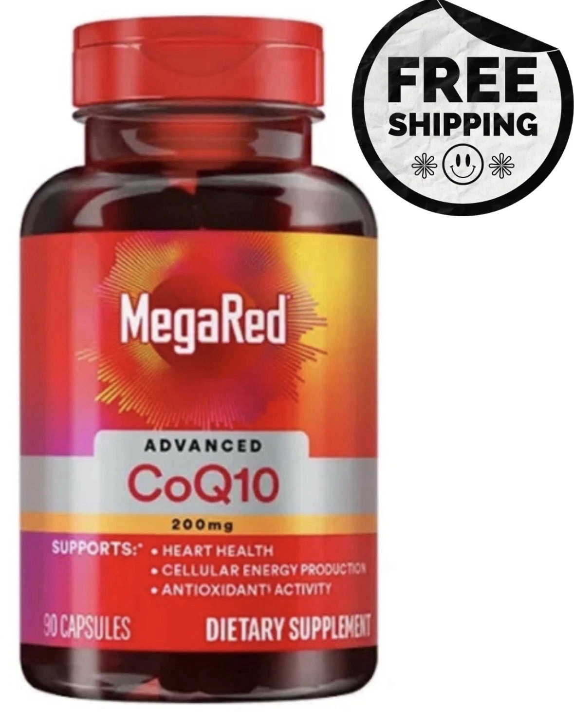MegaRed Health High-content Coenzyme COQ10 200mg 30 tablets -Strong Heart