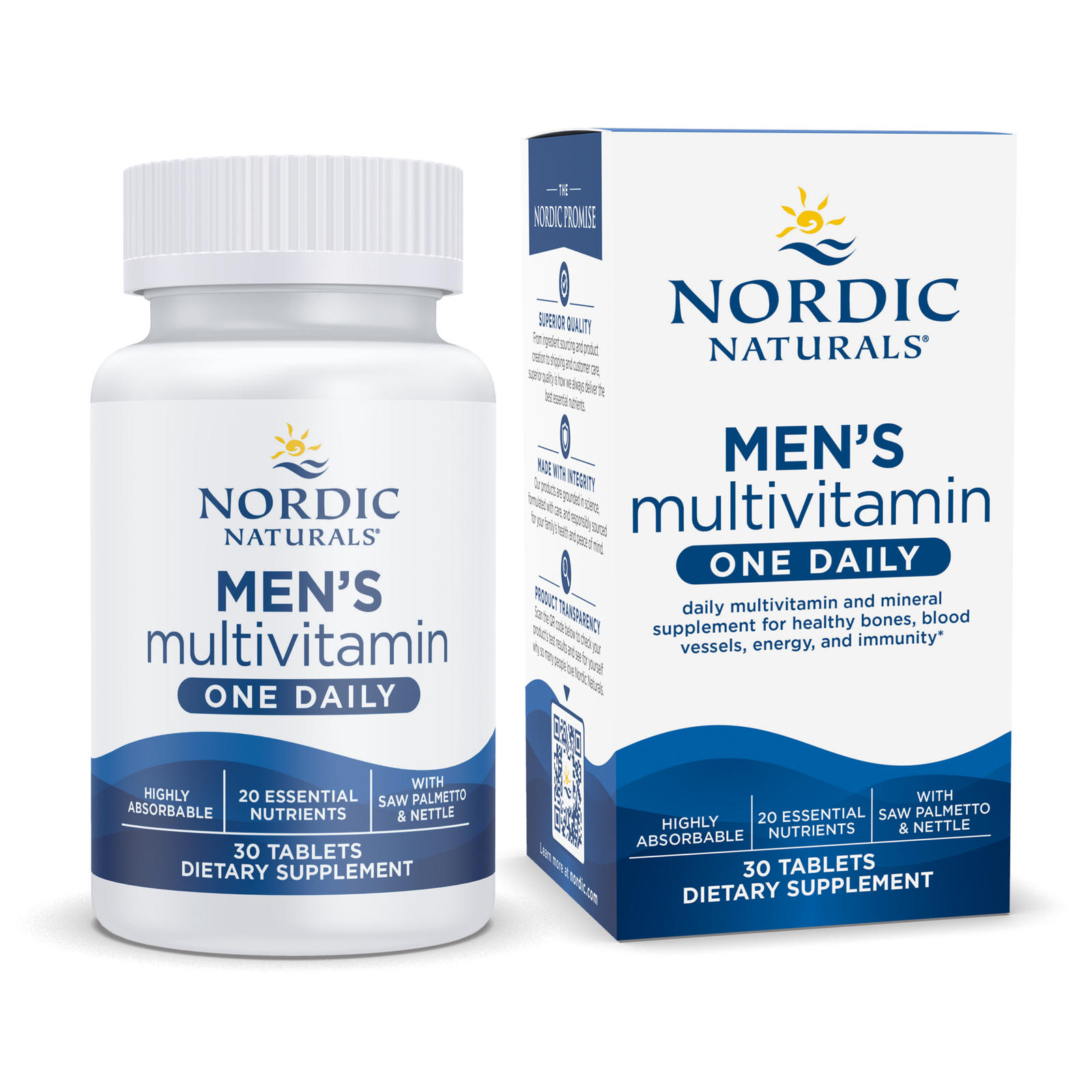 Nordic Naturals Men’s Multivitamin One Daily, Unflavored -30 Tablets