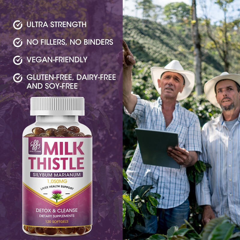 Milk Thistle (Silymarin) Extract 1050 mg liver cleanser liver detox cardio vegan