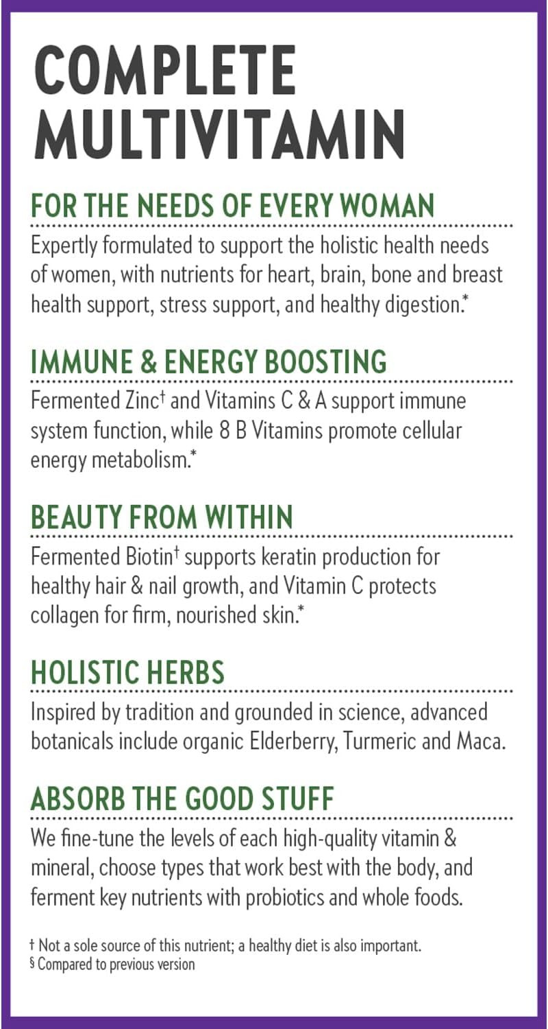 New Chapter Women’s Multivitamin for Immune, Beauty Energy Support 20+ Nutrients