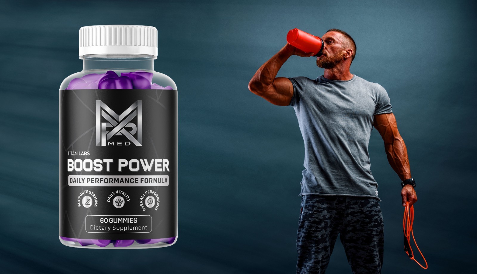 (1 Pack) Boost Power Gums Advanced Male Support Supplement BoostPower 60 Gummies