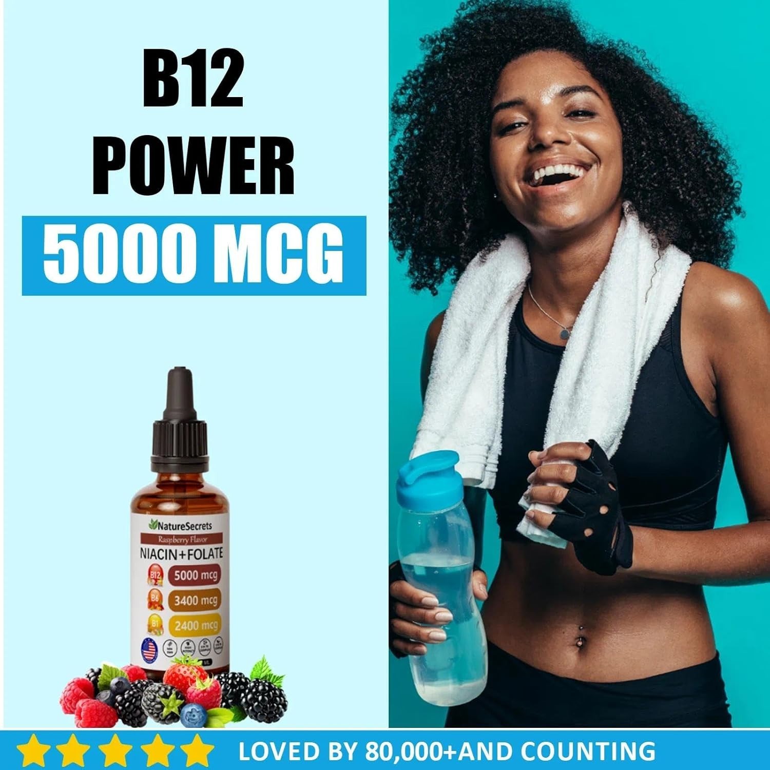 Vitality Boost with NatureSecrets B12 Liquid Drops – Convenient Daily Formula