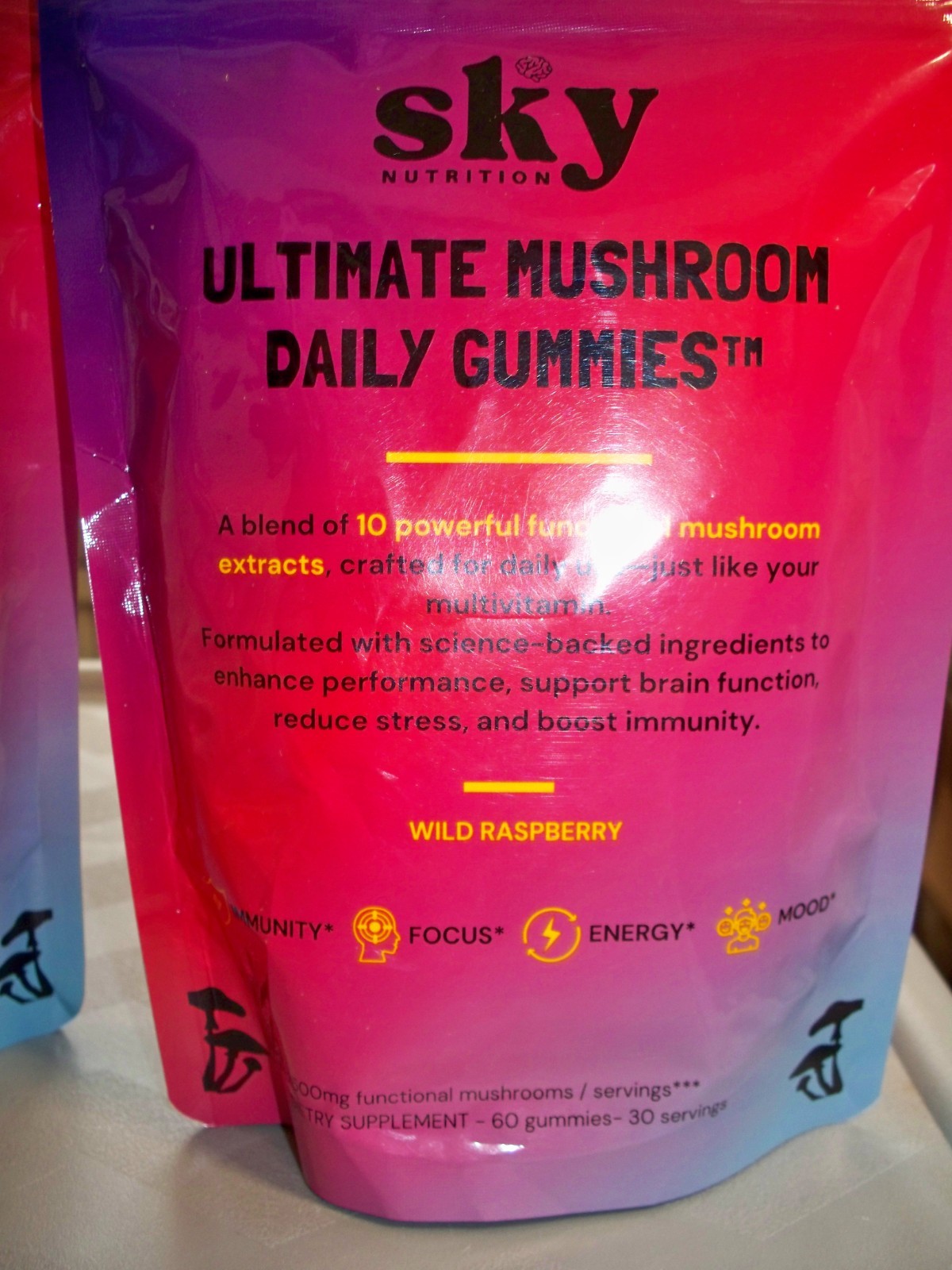 Sky Nutrition Ultimate Daily Gummies Wild Raspberry Flavored 2pk 60 per bag