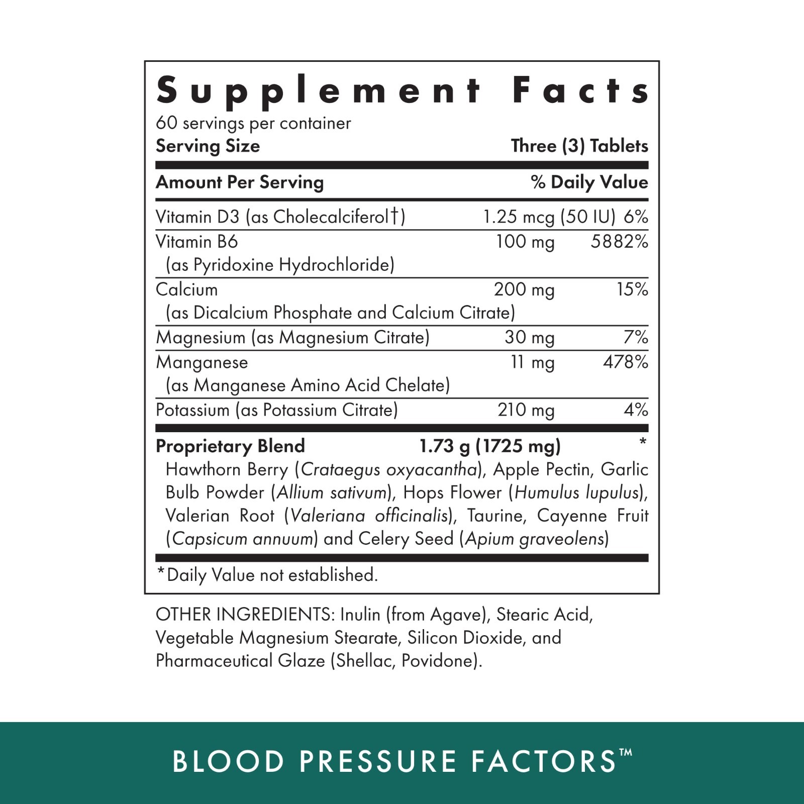 Blood Pressure Support Supplements – 180 Capsules for Healthy Heart Function
