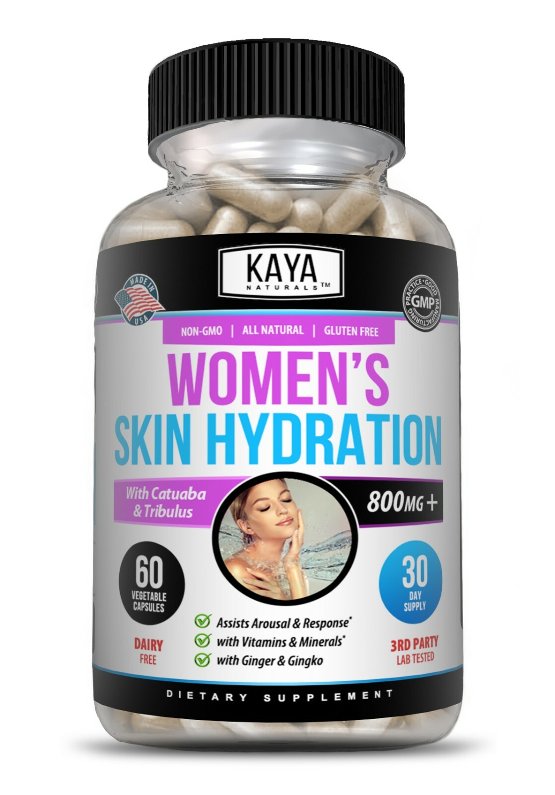 Skin Hydration Vitamins, Tone, Repair, and Elasticity Skin Care Capsules 60ct