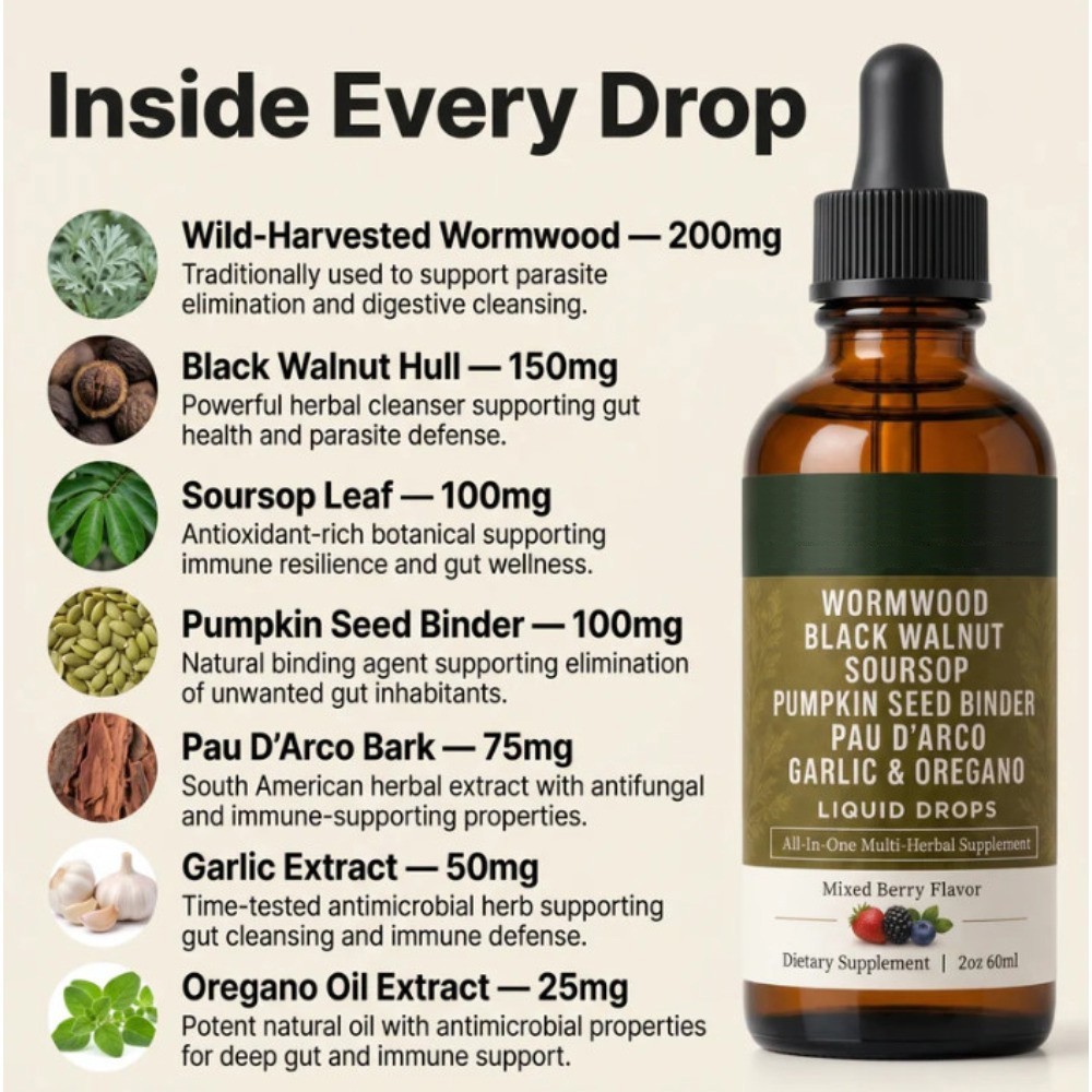 LUMVELLE Wild Harvested Wormwood Herbal Liquid Botanical Supplement Drops 1-5pcs