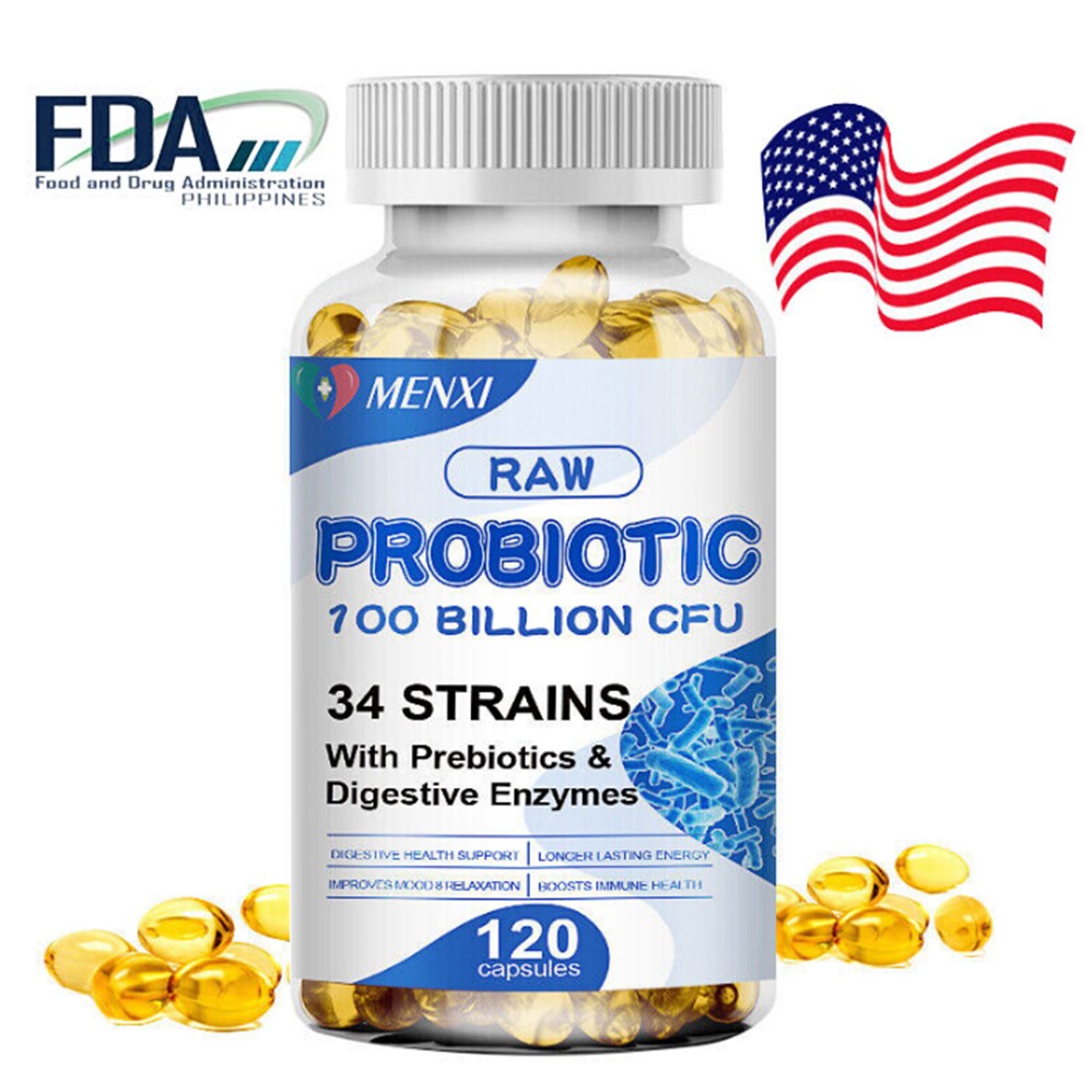 Raw Probiotics 100 Billion CFU Potency Digestive Immune Health 120 Capsules USA
