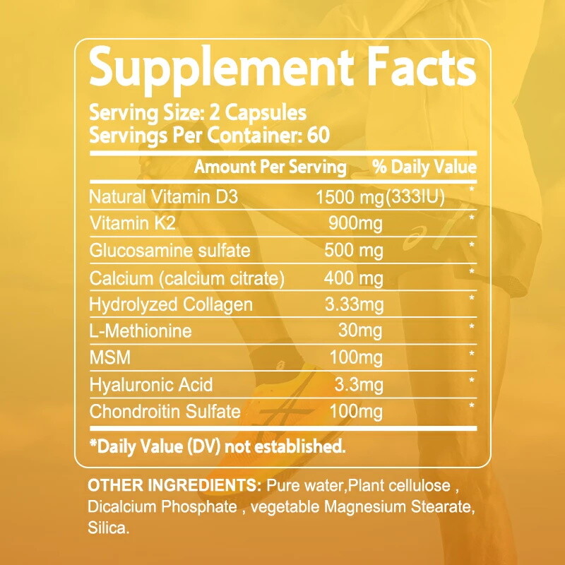 Vitamin D3 + K2 Softgels – Strong bones, heart, joint, immune health support