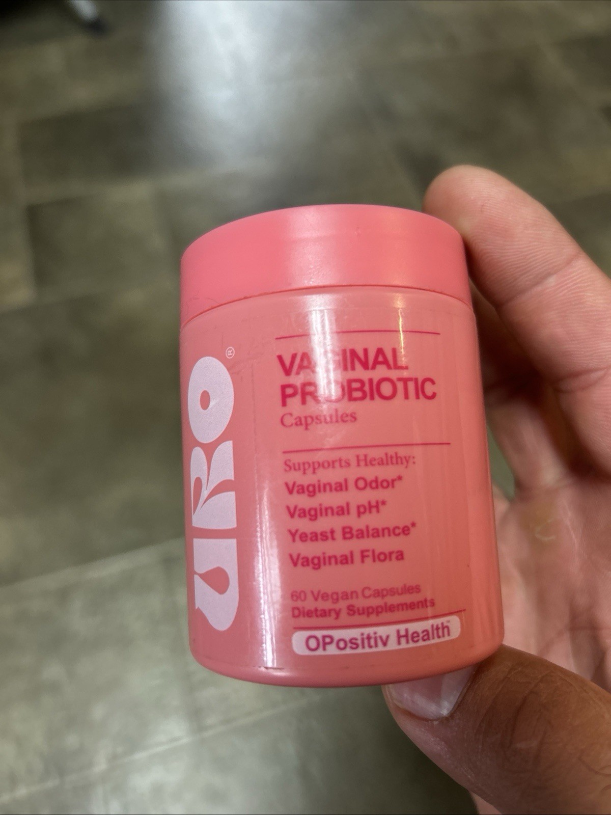 O Positiv URO pH Balance Vaginal Probiotics, 60 Capsules Exp 1/27