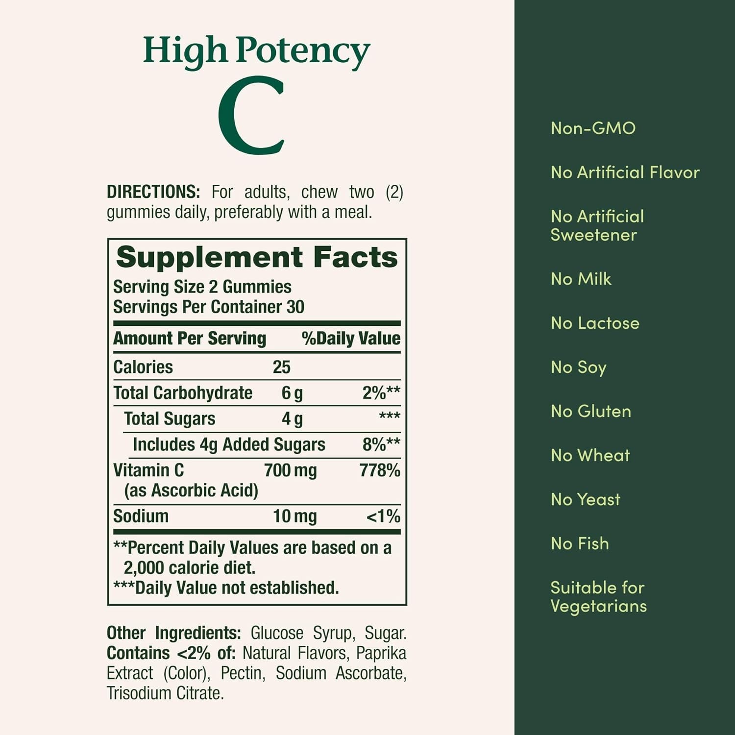 Nature’s Bounty High Potency Vitamin C Gummies 700mg Immune Support 🎈05/2026🎈