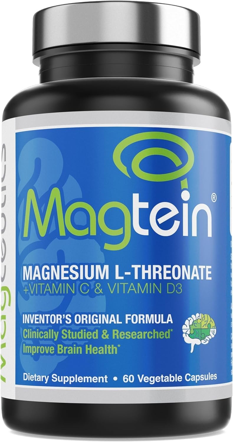 Magtein – Magnesium L-Threonate Supplement, Memory, 60 Count (Pack of 1)
