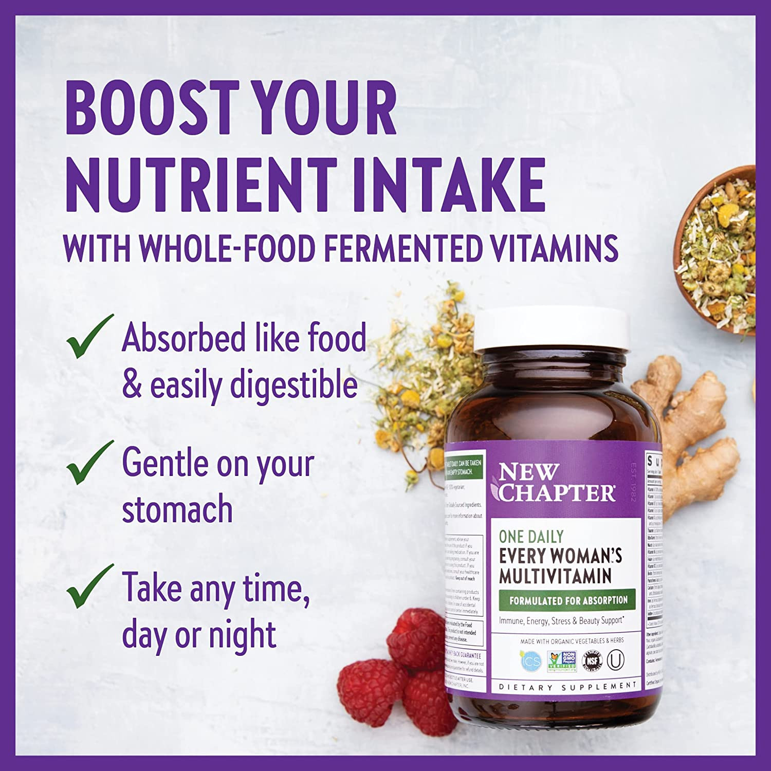 Women’s Multivitamin for Immune, Beauty + Energy Support with 20+ Nutrients