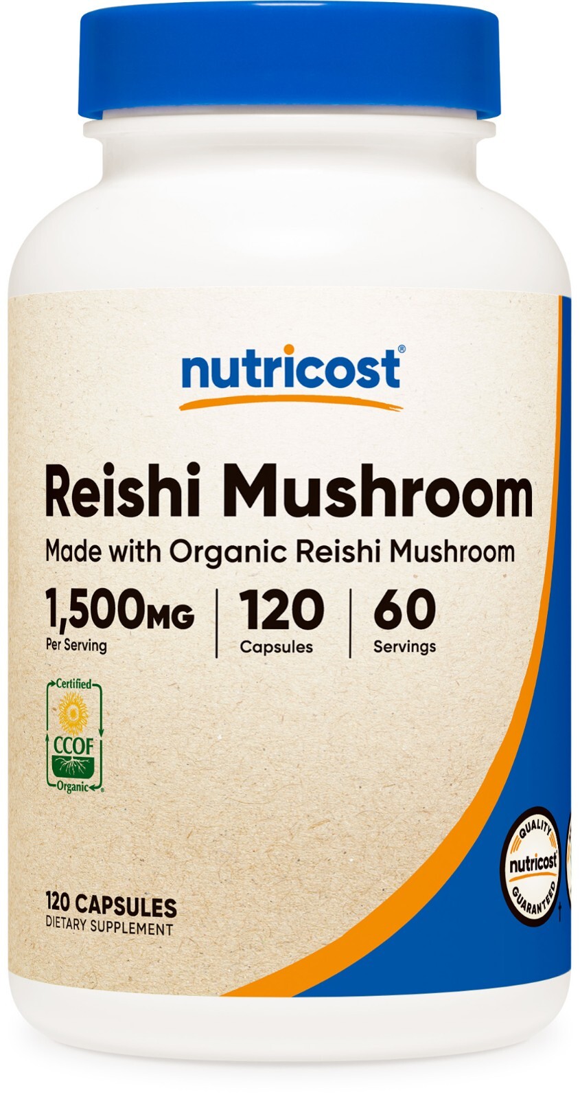 Nutricost Reishi Mushroom Capsules 1500mg, 60 Servings, Made with Organic Reishi