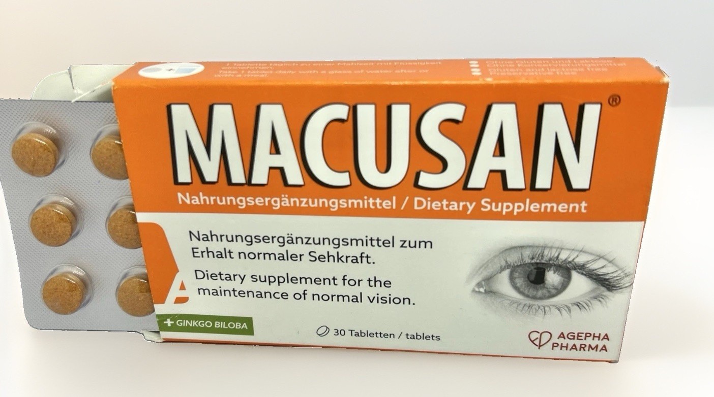 Macusan Vision Performance Dry Eye Treatment Supplement Ginkgo Biloba 30 Tabs