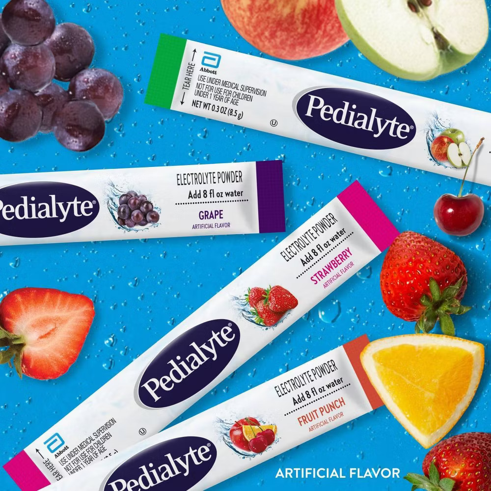 Pedialyte Electrolyte Powder Variety Pack – 8ct/2.4oz