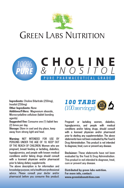 Choline & Inositol 1000 mg Tablets – High Strength, Mood, Memory & Liver Support