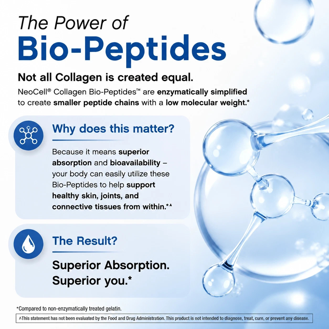 Collagen Bio-Peptides Protein | 20 Oz | Unflavored | Grassfed | by NeoCell