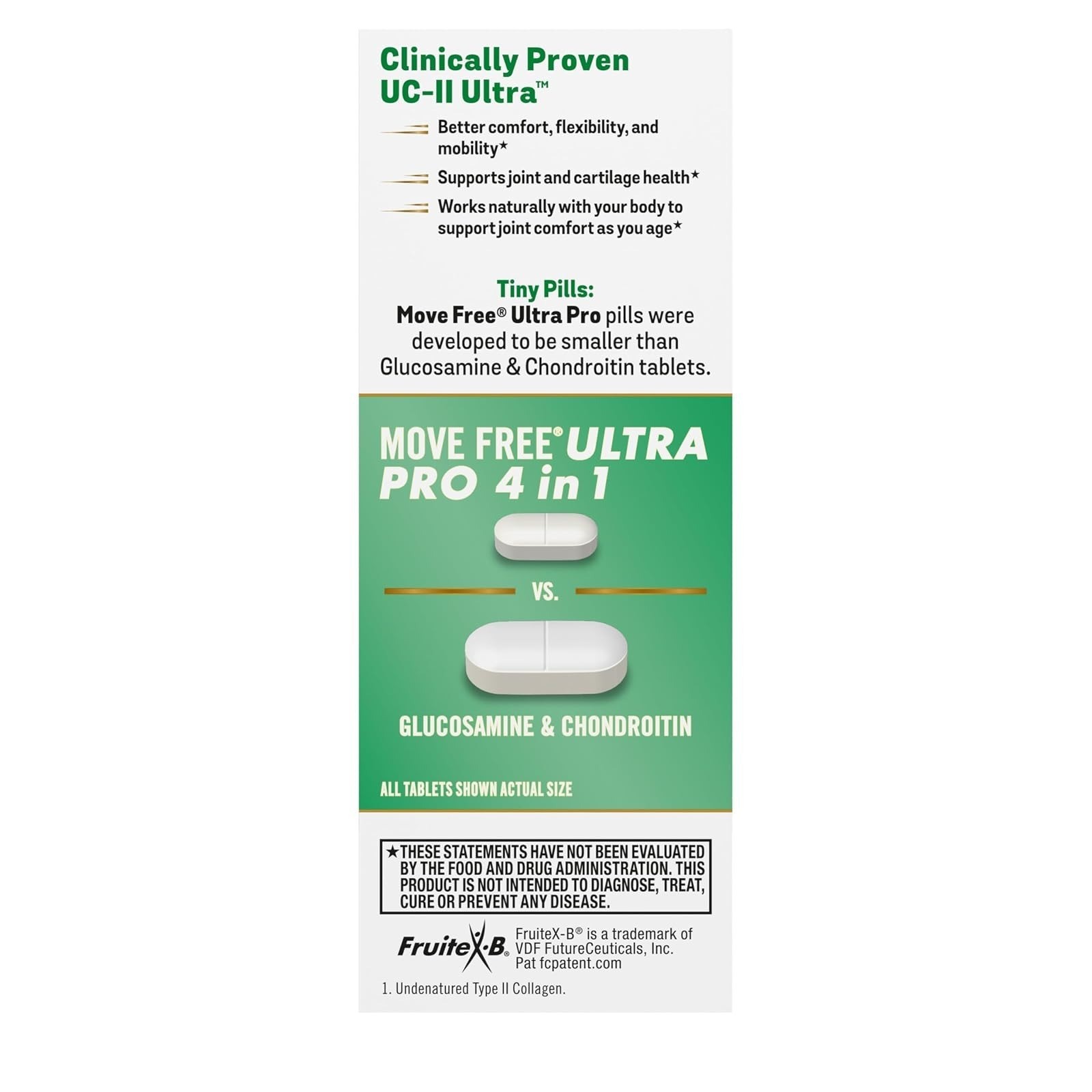 Move Free Ultra Pro Joint Support – Type 2 Collagen & MSM – 120 Tablets