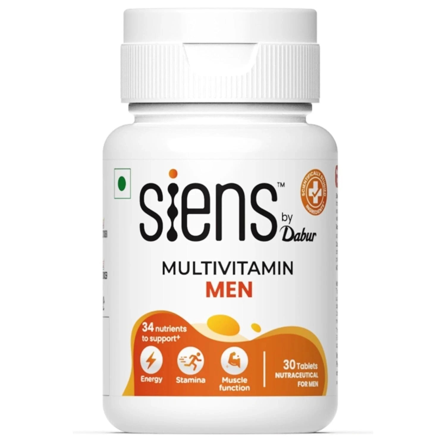 Siens By Dabur Multivitamin for Men 30 Tablets 34 Nutrients for Health Energy g6