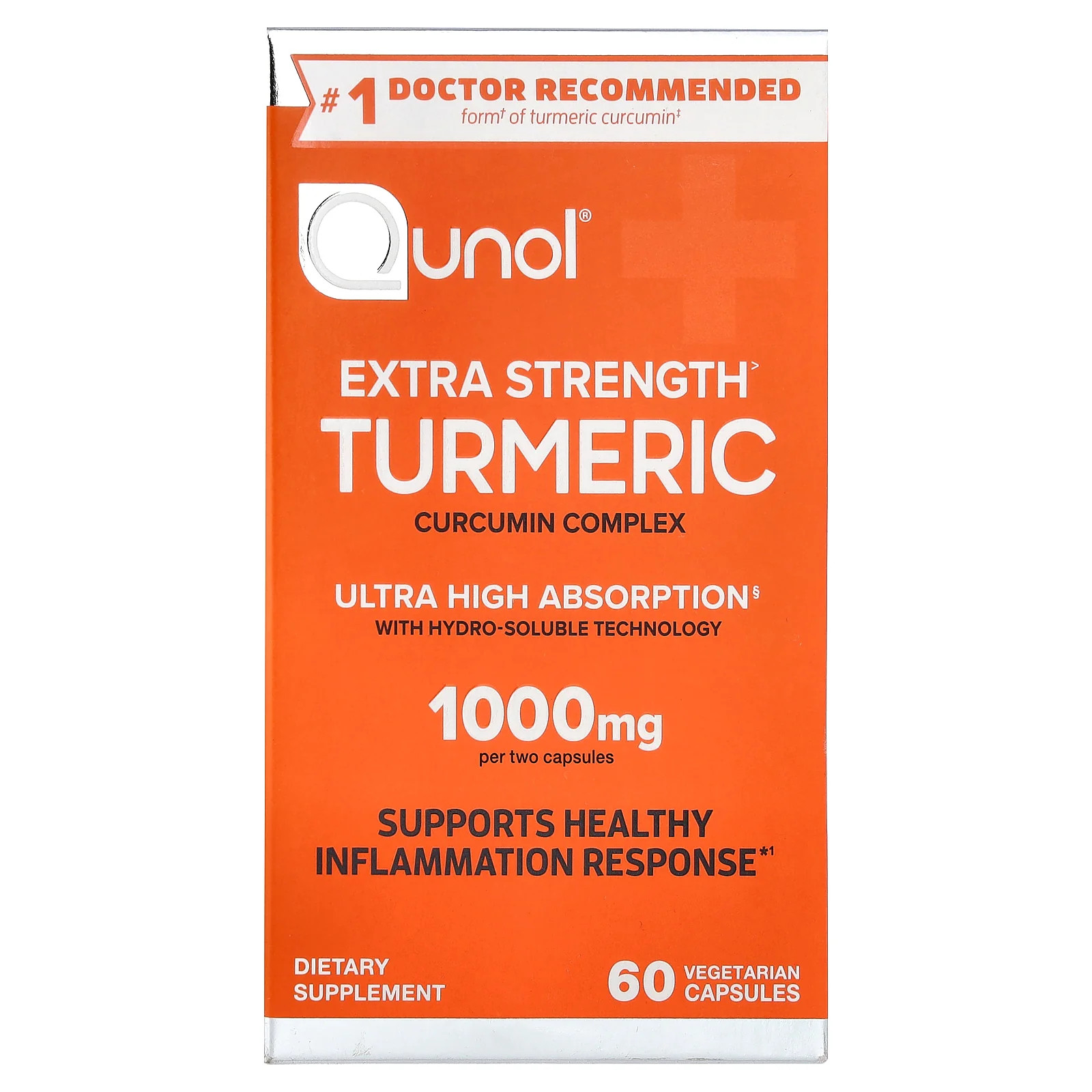 2 X Qunol, Turmeric, Curcumin Complex, 60 Vegetarian Capsule (500 mg per Capsul