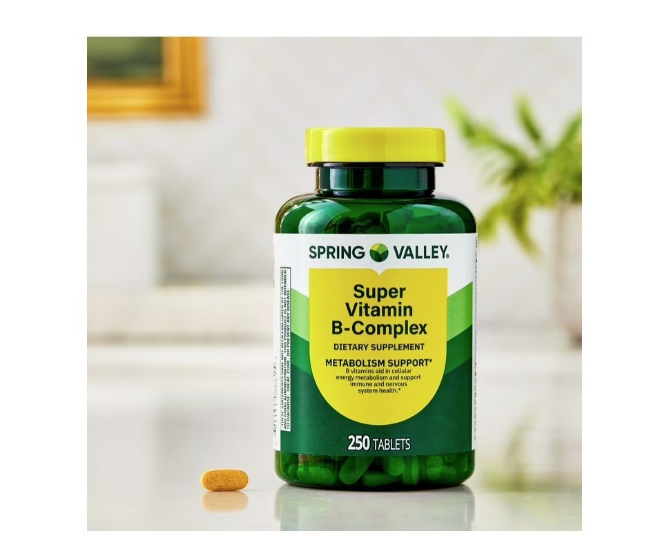 2 PACK Spring Valley Super B-Complex 250 Tablets Energy Metabolism Support