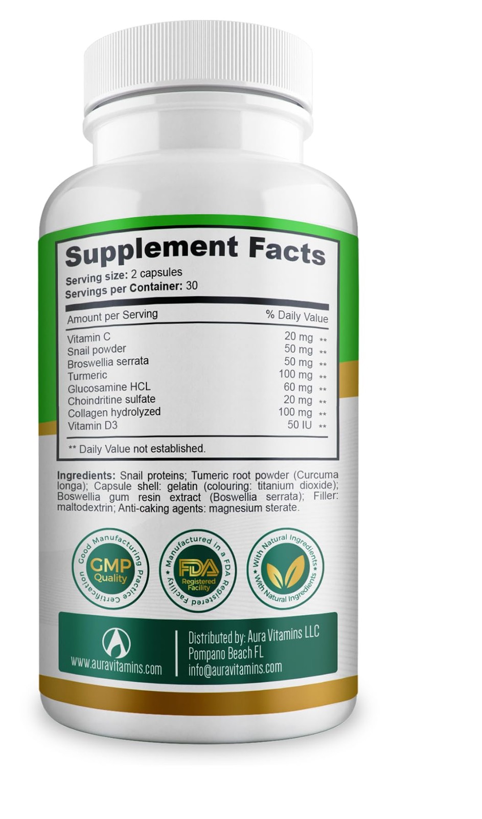 AURA VITAMINS REGEMAX regenerates and Helps Alleviate Joint discomfort Supplemen