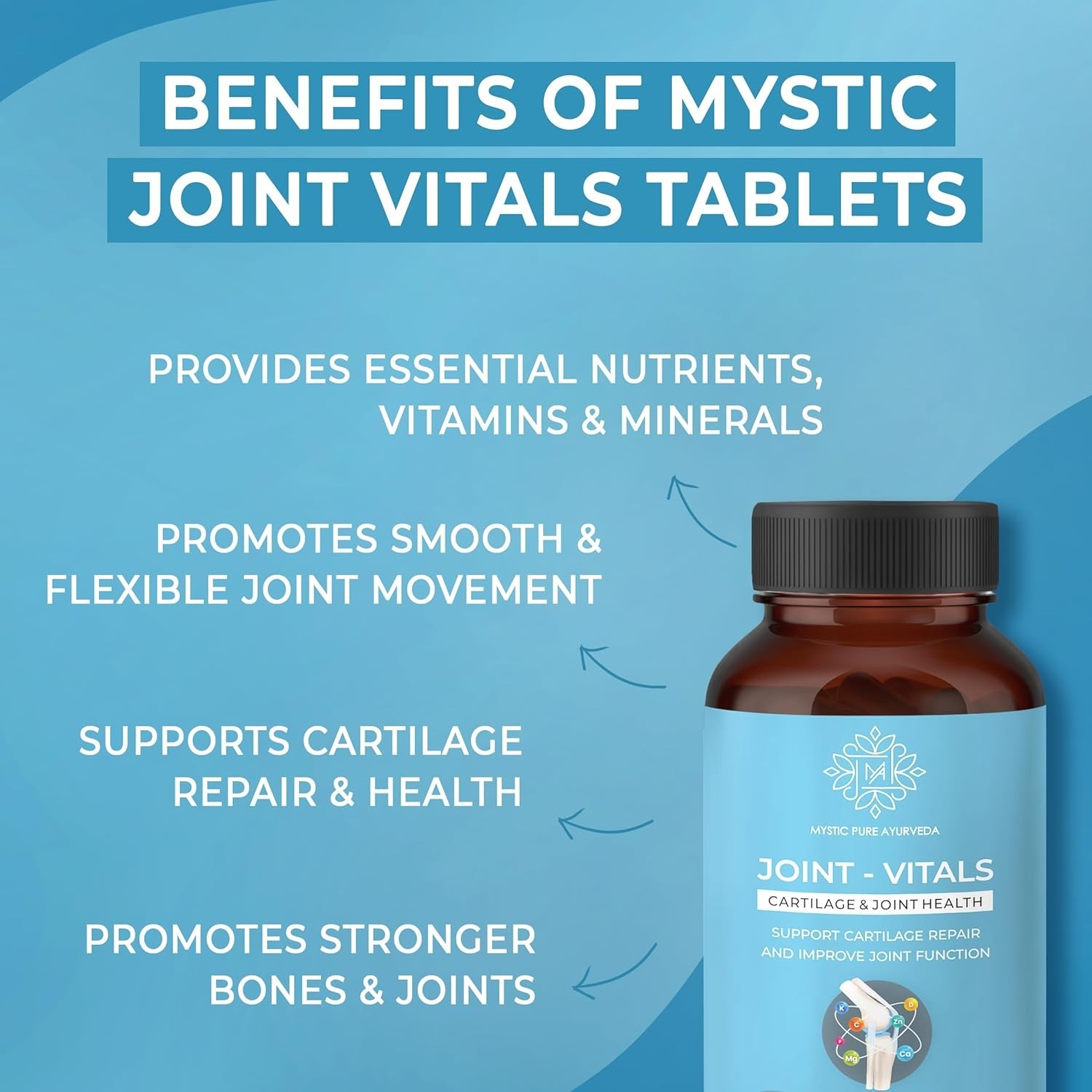 MYSTIC PURE AYU.RVEDA Joint Vital 180 Veg Tablets