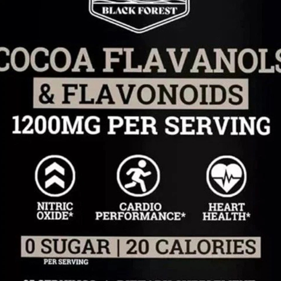 Forest Black 3Pcs High Flavanol Cocoa Powder and Flavonoids Supplements 1200mg