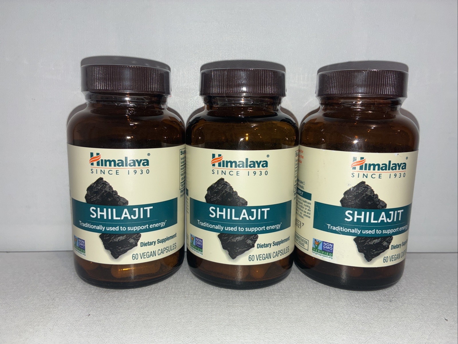 Lot Of 3-Himalaya Herbals Shilajit /60 VegCaps Each / Exp 02/2027