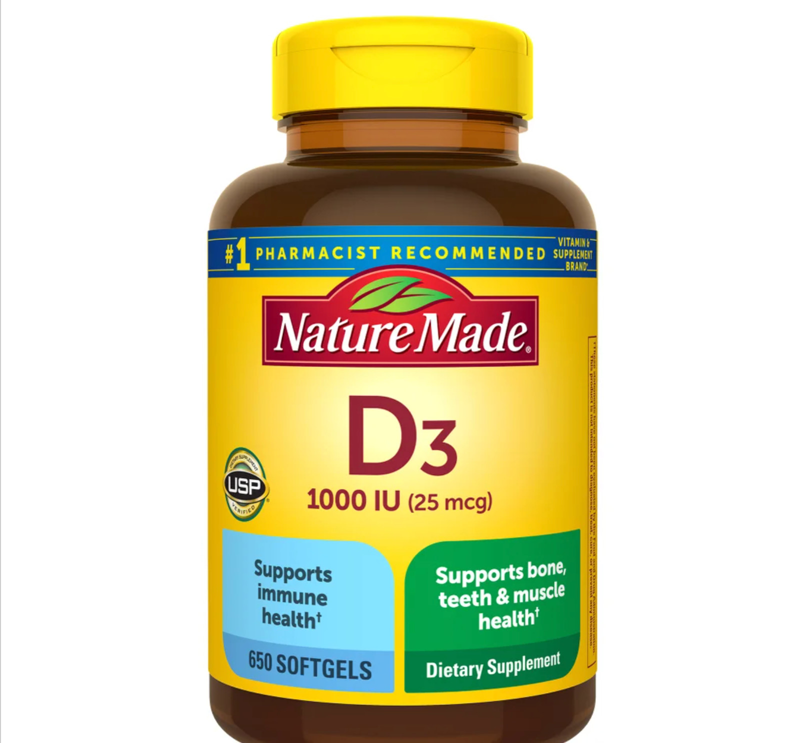 Nature Made Vitamin D 1000 IU Softgels, 650 ct.