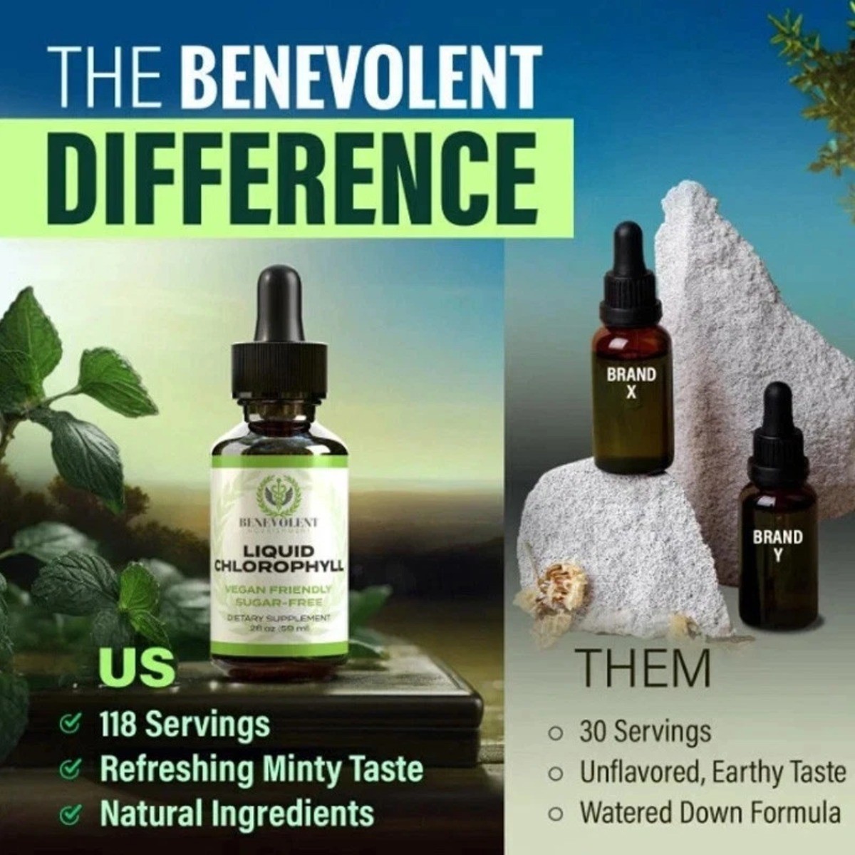Chlorophyll Liquid Drops – Internal Deodorant, Detox Support, Gut & Liver Health