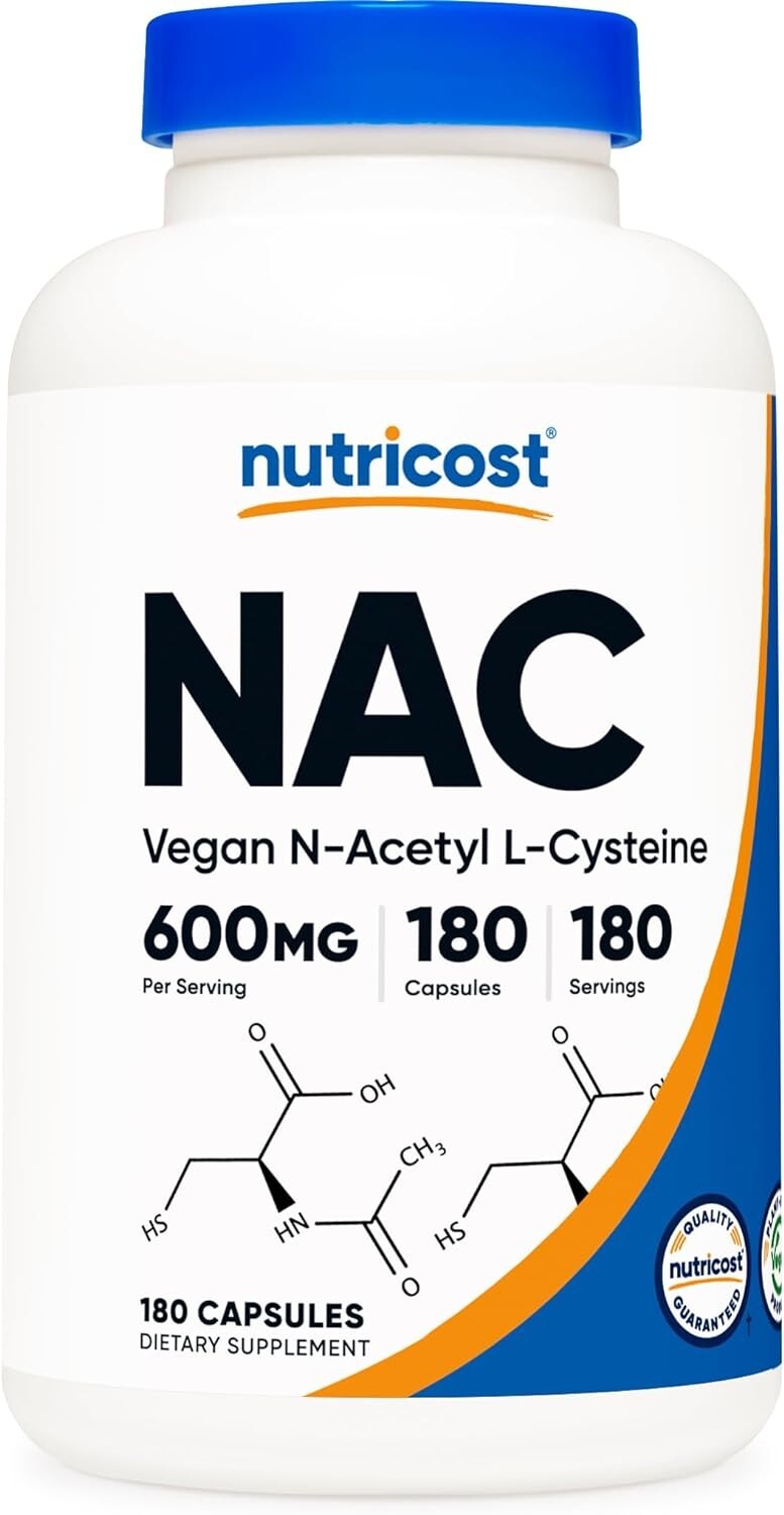 180 Count N-Acetyl L-Cysteine 600mg Capsules – Detox & Replenish Your Body