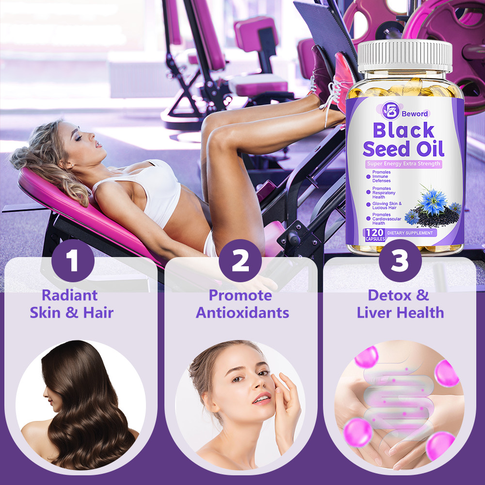 Black Seed Oil Capsules – 100% Pure Organic COLD PRESSED Cumin Nigella Sativa