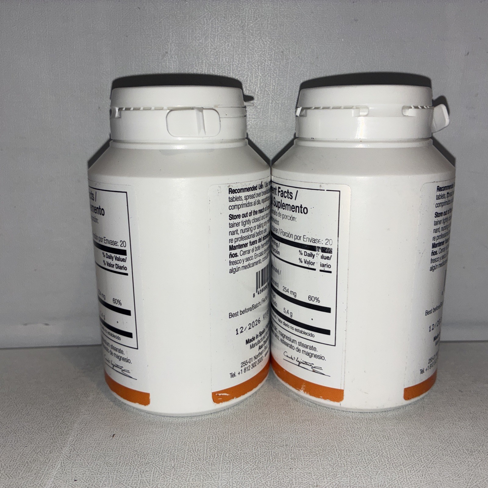 Lot Of 2-Collagen with Magnesium, 180 Tablets Each / Exp 12/2026