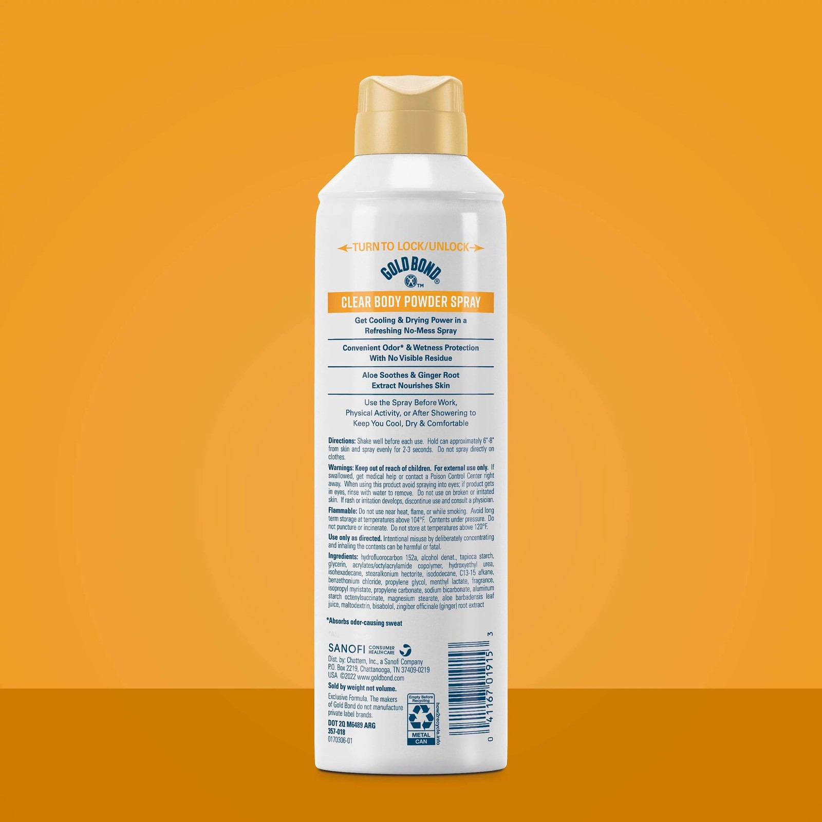 Gold Bond No Mess Clear Invisible Body Powder 7 Ounce (Pack of 1), White